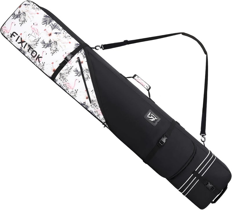 FIXITOK Snowboard & Ski Bag for Air Travel, Waterproof Full Padded Snowboard Bag Fit Board, Boots, Clothes, Helmet and Gear, Adjustable Length Ski Bag(157CM-181CM) - Image 1
